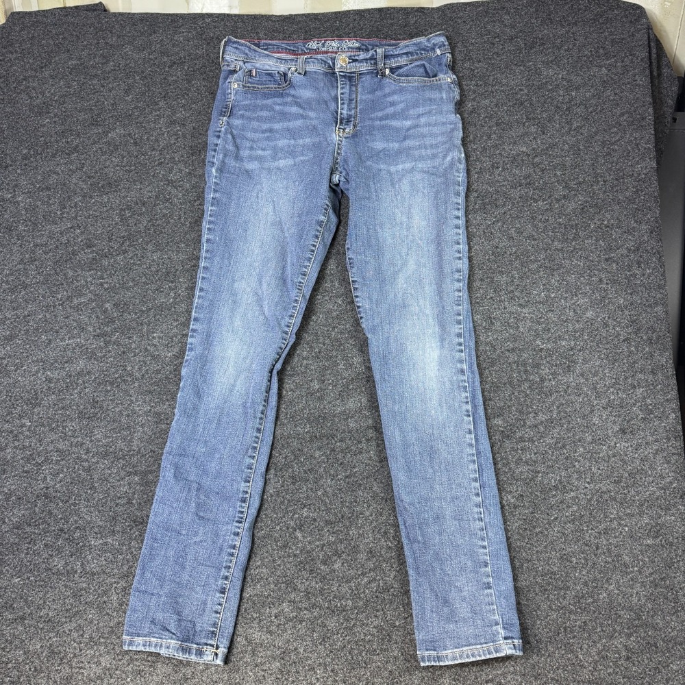 US Polo Assn Denim Co Skinny Fit Jeans Womens 10 Blue Cotton Stretch Streetwear